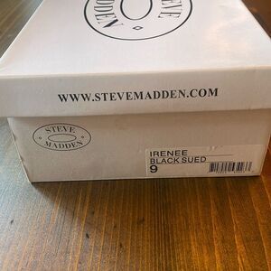 Steve Madden suede slide sandals black style “Irenee” size 9